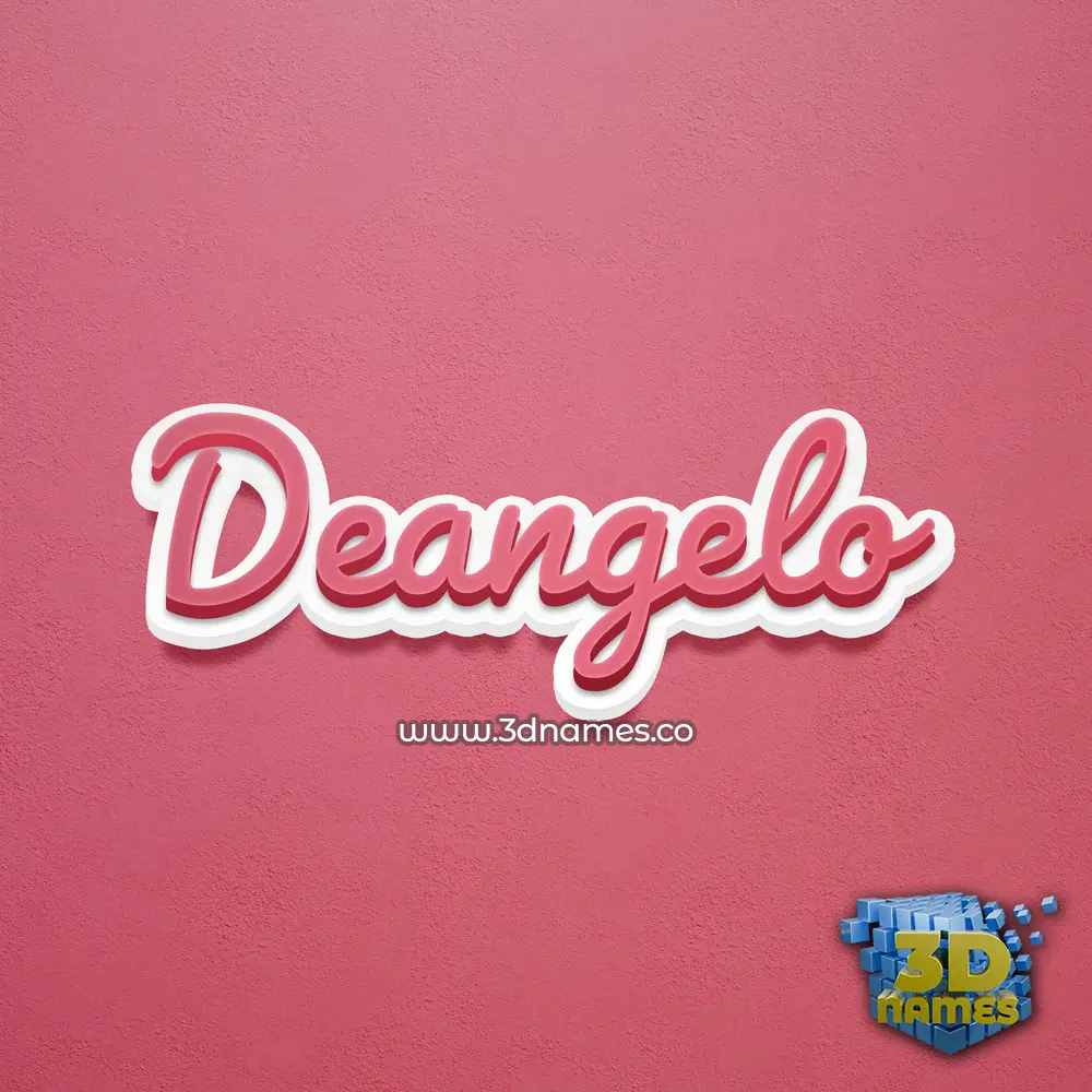 deangelo in Red Scribble style - 3D name wallpaper
