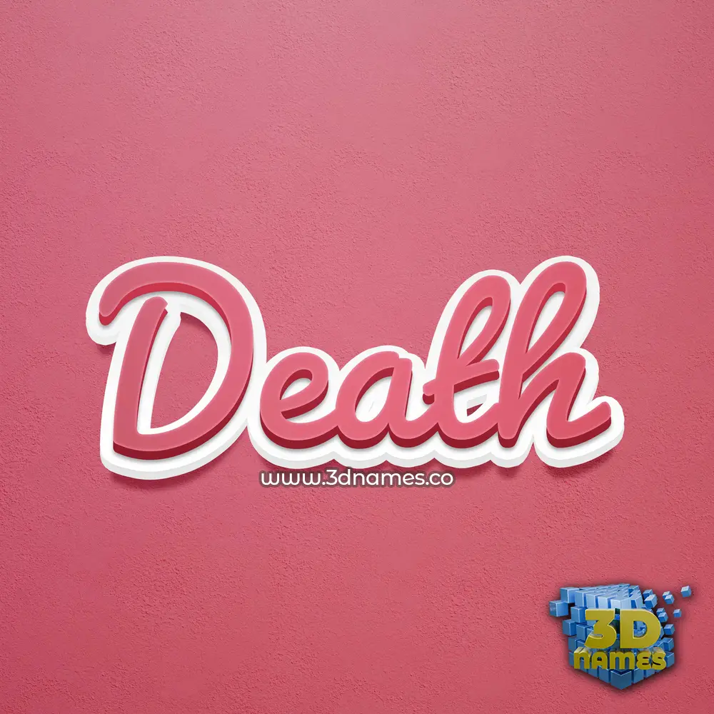 death in Red Scribble style - 3D name wallpaper death in Red Scribble style - 3D name wallpaper