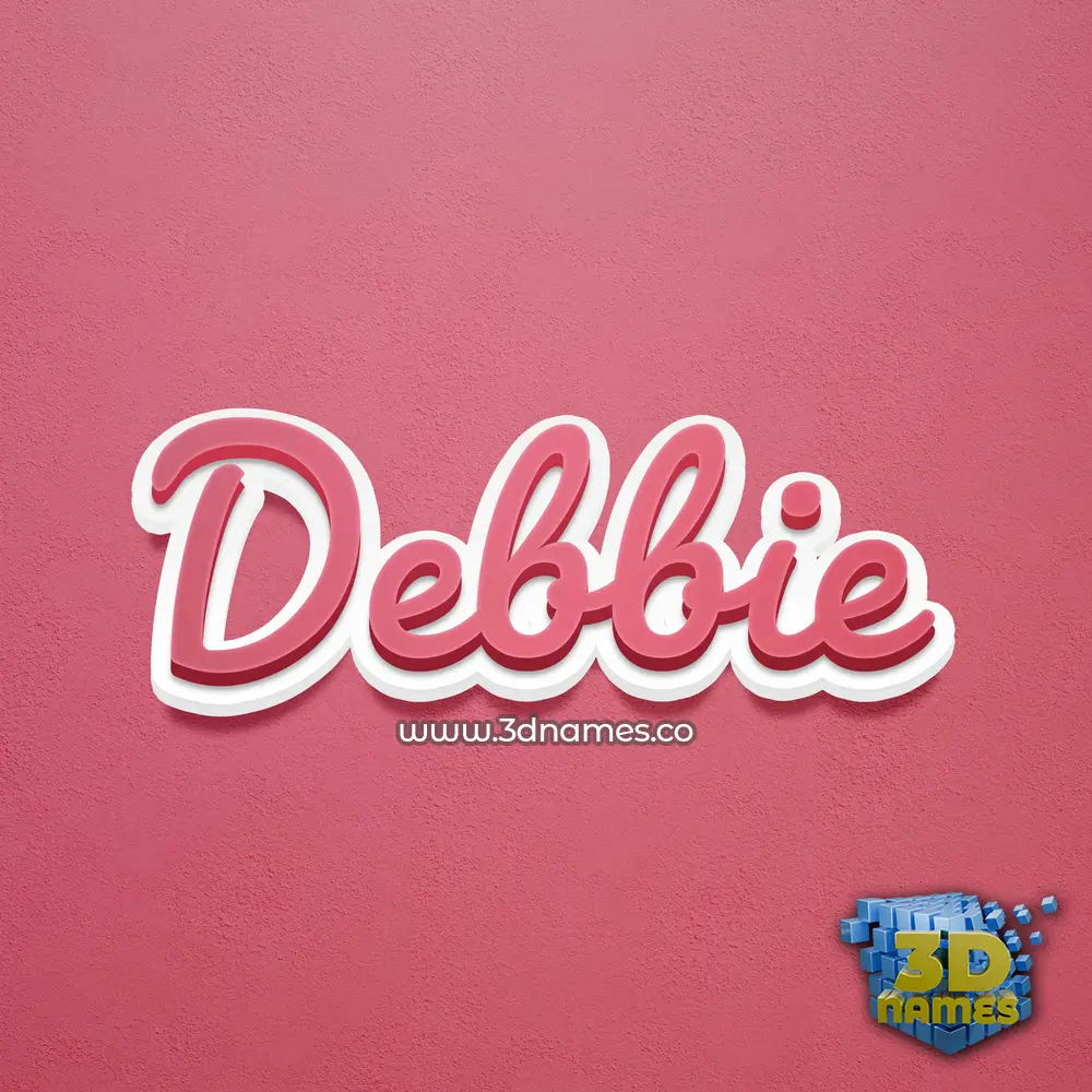 debbie in Red Scribble style - 3D name wallpaper