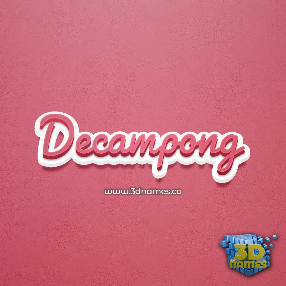 decampong in Red Scribble style - 3D name wallpaper decampong in Red Scribble style - 3D name wallpaper
