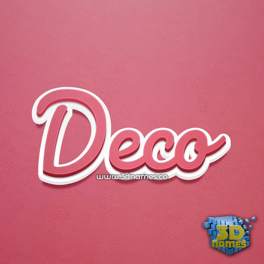 deco in Red Scribble style - 3D name wallpaper deco in Red Scribble style - 3D name wallpaper