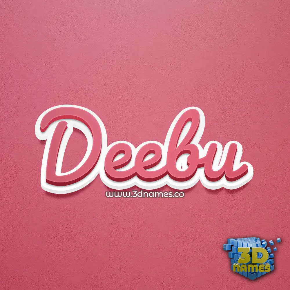 deebu in Red Scribble style - 3D name wallpaper