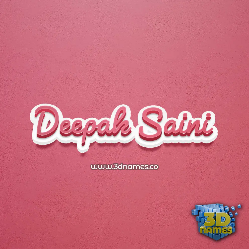 deepak saini in Red Scribble style - 3D name wallpaper