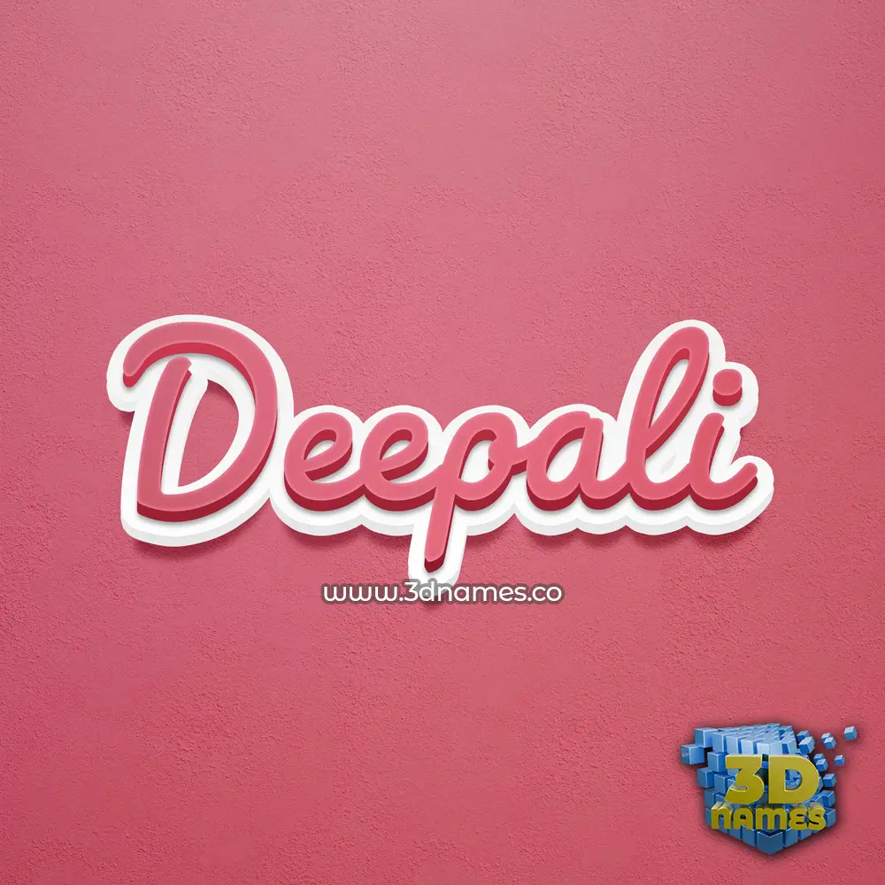 deepali in Red Scribble style - 3D name wallpaper