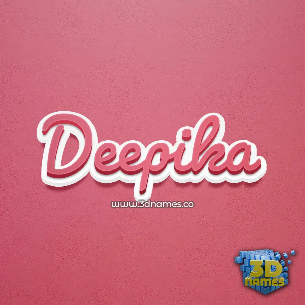 deepika in Red Scribble style - 3D name wallpaper