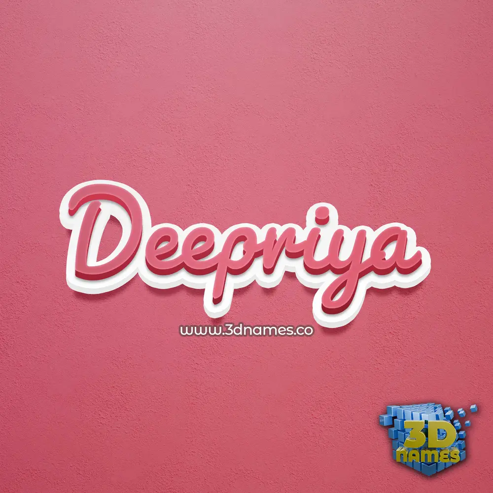 deepriya in Red Scribble style - 3D name wallpaper