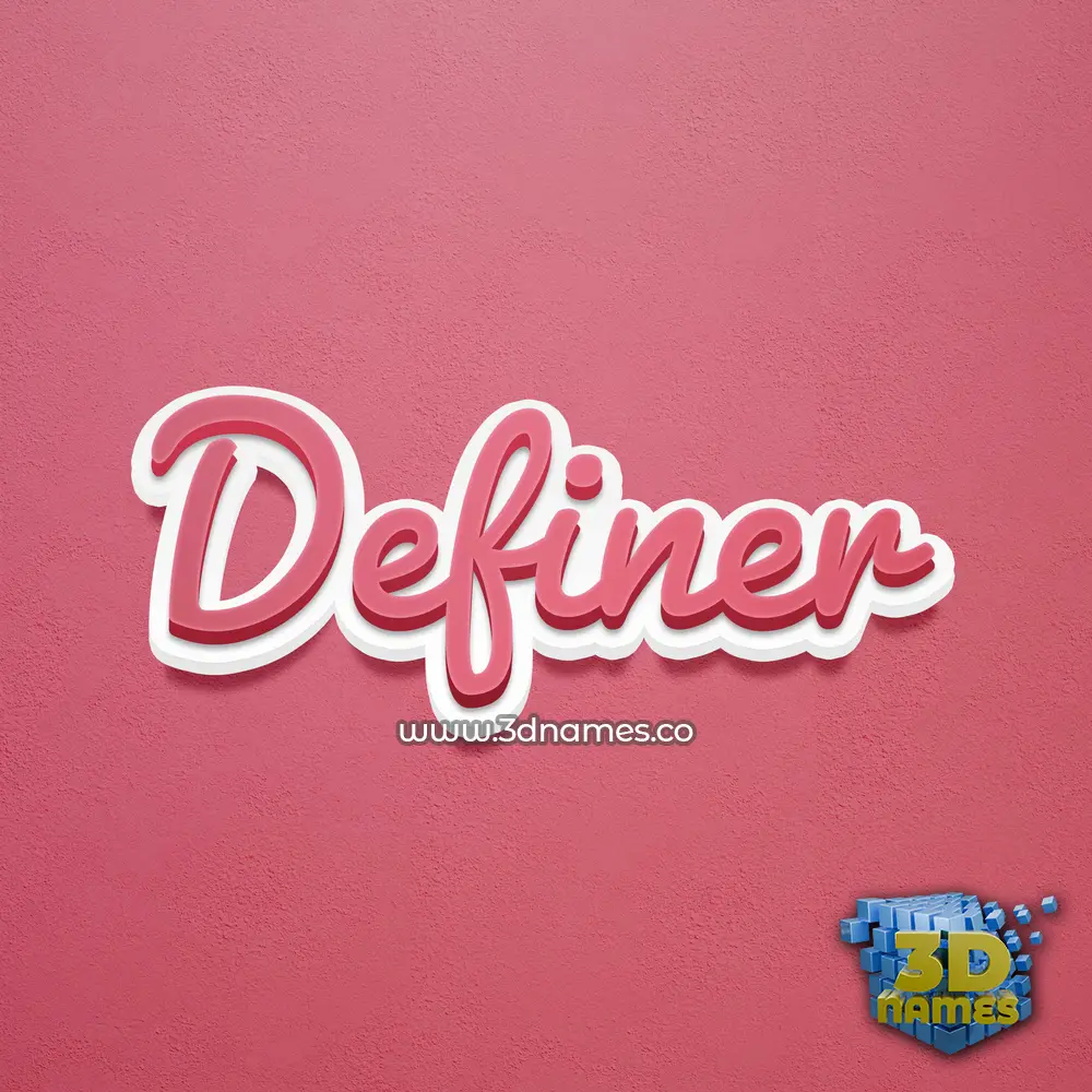 definer in Red Scribble style - 3D name wallpaper definer in Red Scribble style - 3D name wallpaper