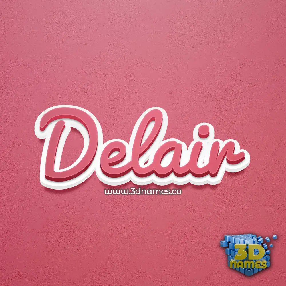 delair in Red Scribble style - 3D name wallpaper