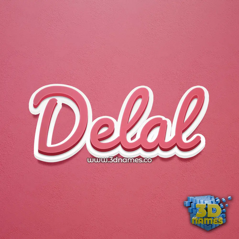 delal in Red Scribble style - 3D name wallpaper delal in Red Scribble style - 3D name wallpaper