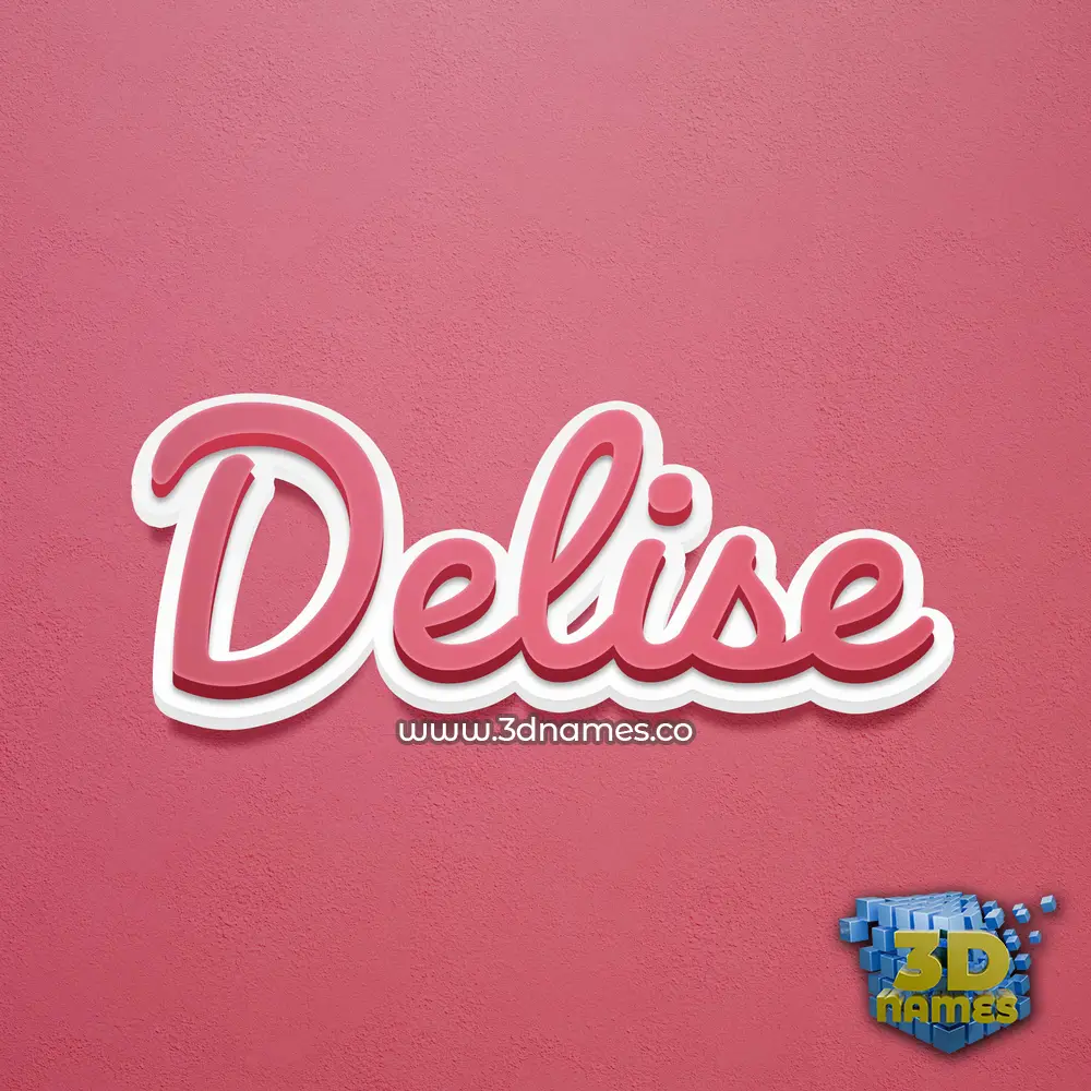delise in Red Scribble style - 3D name wallpaper delise in Red Scribble style - 3D name wallpaper