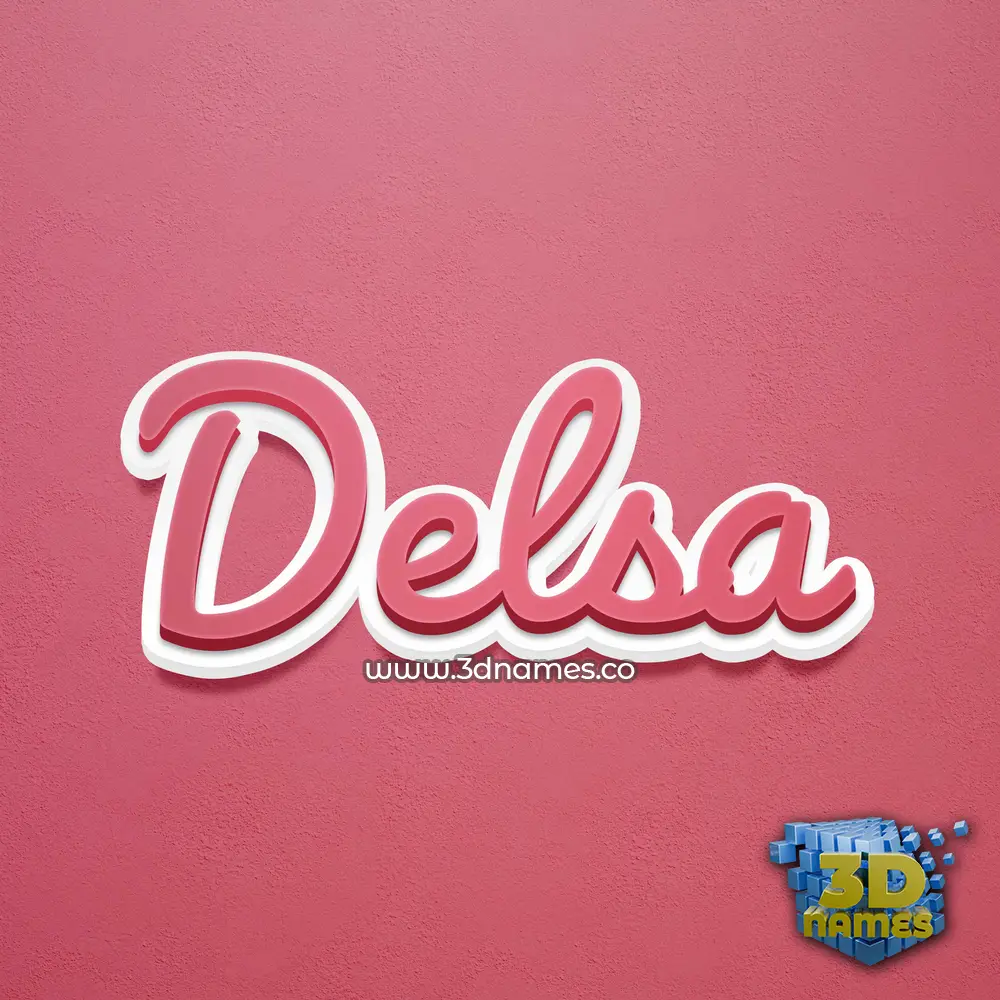 delsa in Red Scribble style - 3D name wallpaper delsa in Red Scribble style - 3D name wallpaper