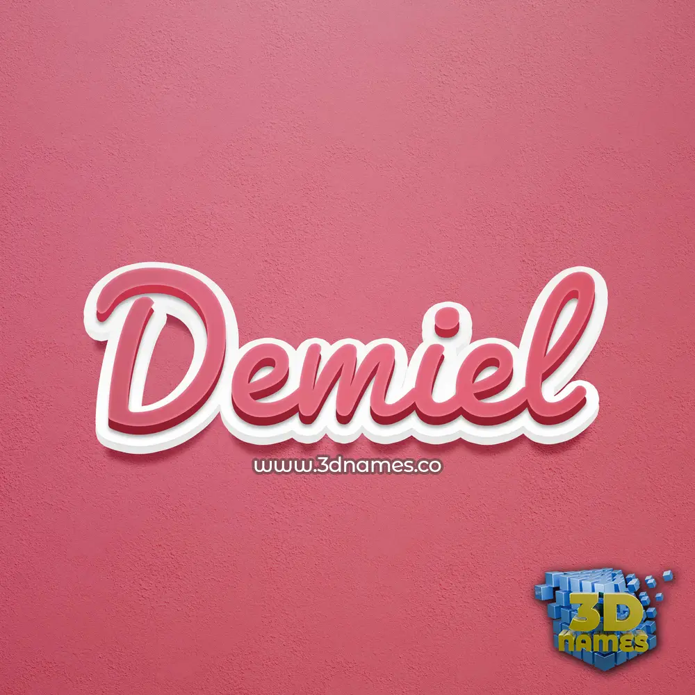 demiel in Red Scribble style - 3D name wallpaper demiel in Red Scribble style - 3D name wallpaper