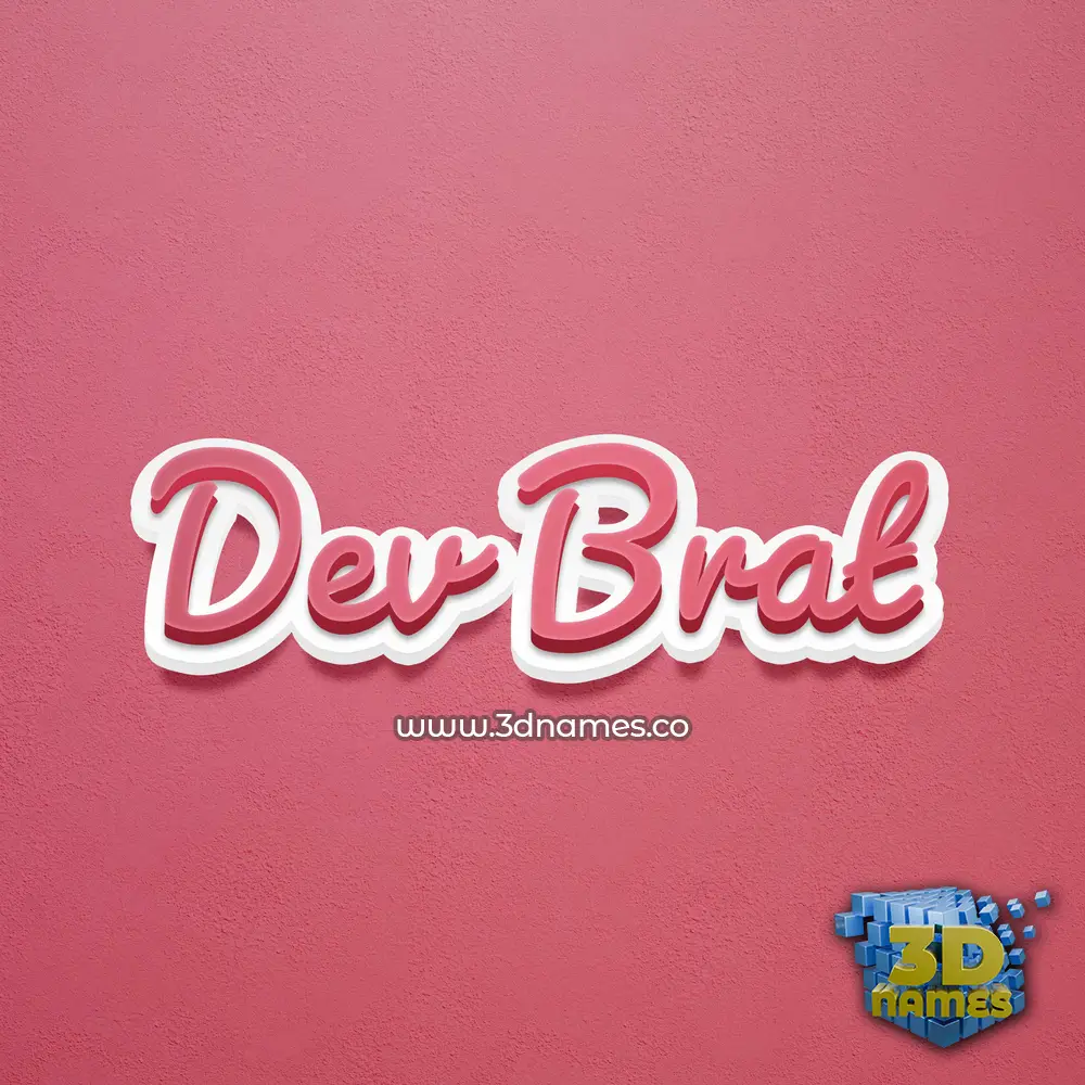 dev brat in Red Scribble style - 3D name wallpaper