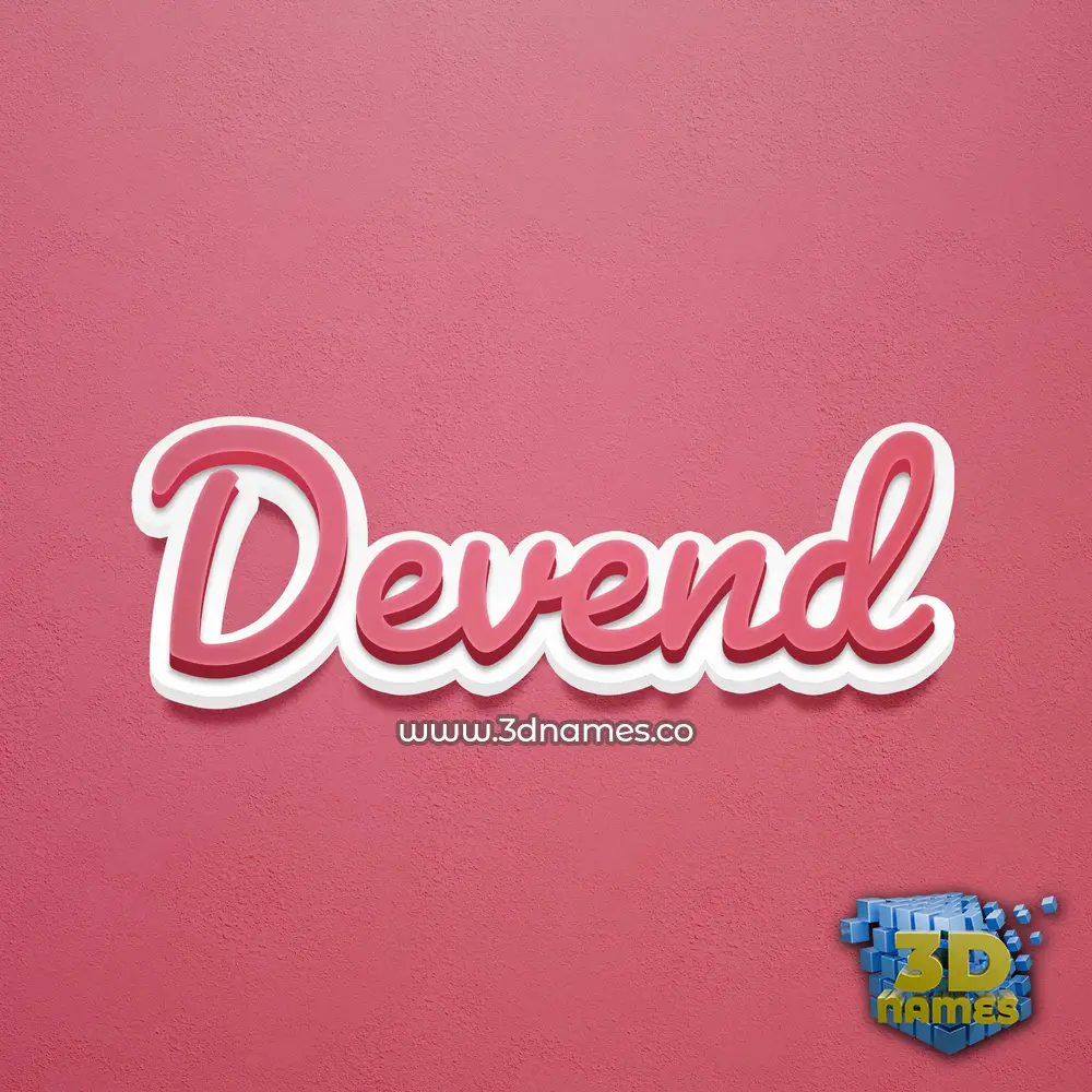 devend in Red Scribble style - 3D name wallpaper devend in Red Scribble style - 3D name wallpaper