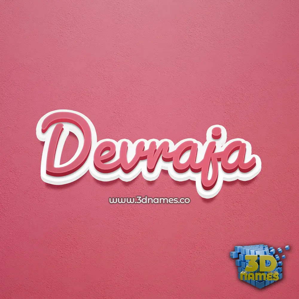 devraja in Red Scribble style - 3D name wallpaper