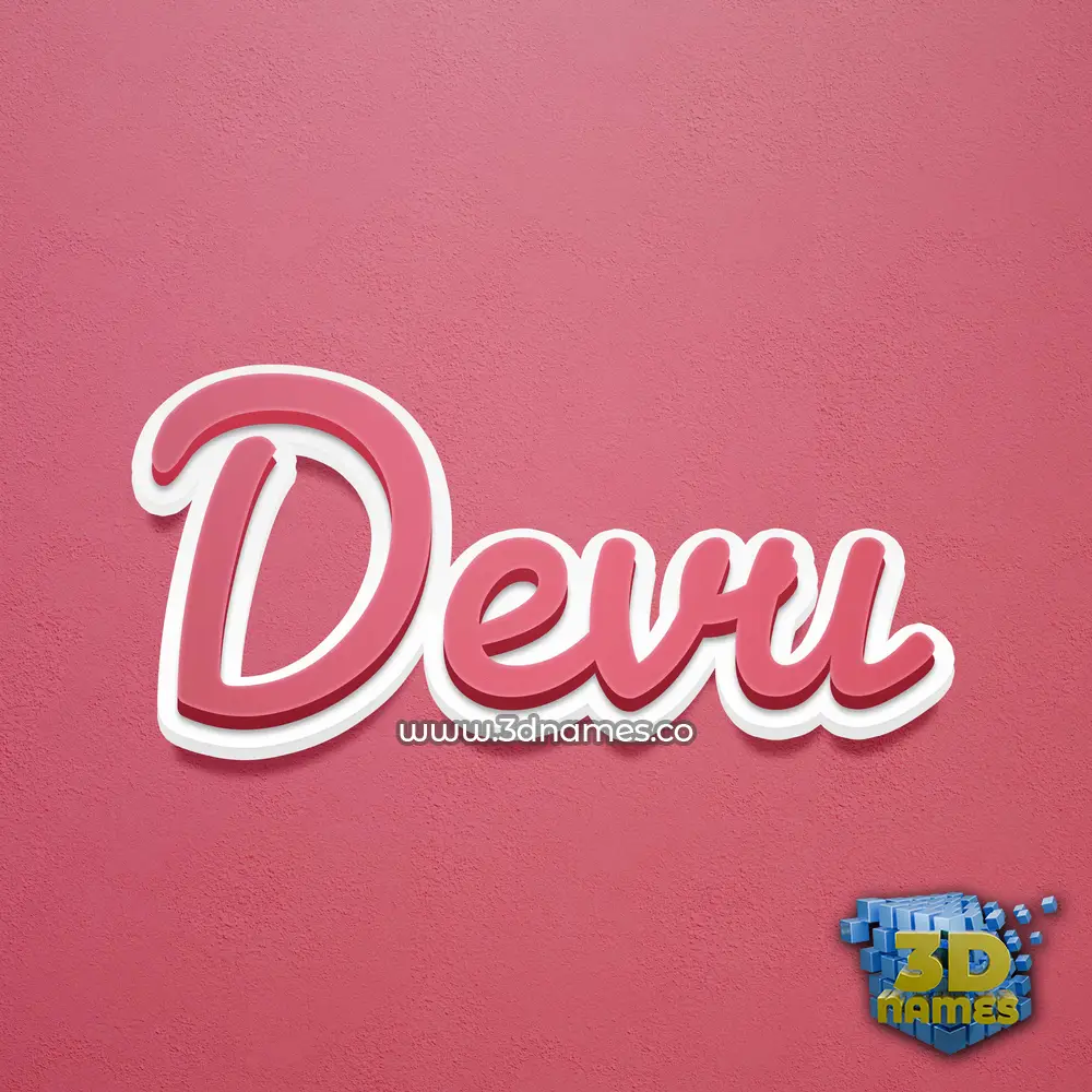 devu in Red Scribble style - 3D name wallpaper devu in Red Scribble style - 3D name wallpaper