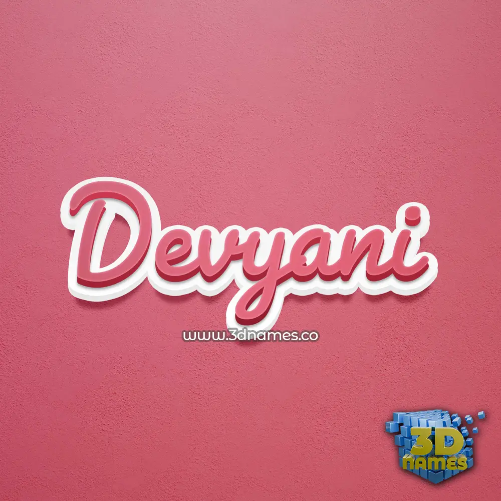 devyani in Red Scribble style - 3D name wallpaper
