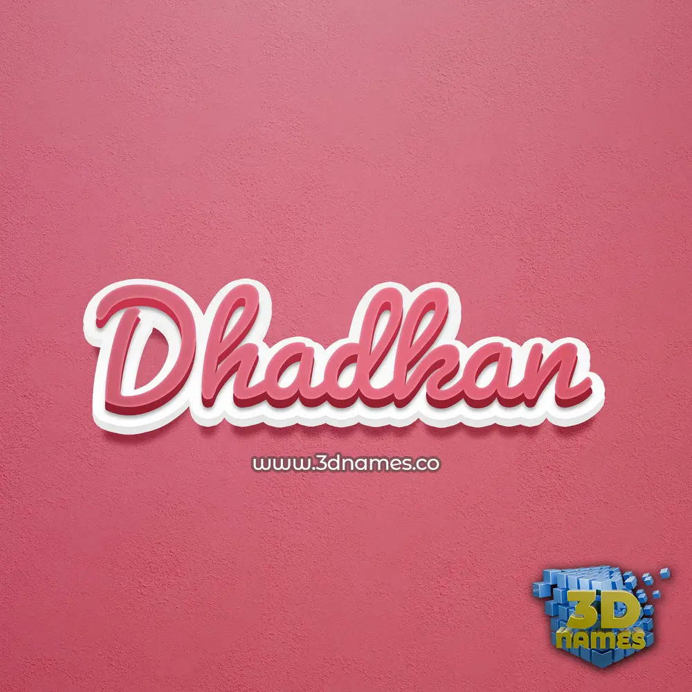 dhadkan in Red Scribble style - 3D name wallpaper dhadkan in Red Scribble style - 3D name wallpaper