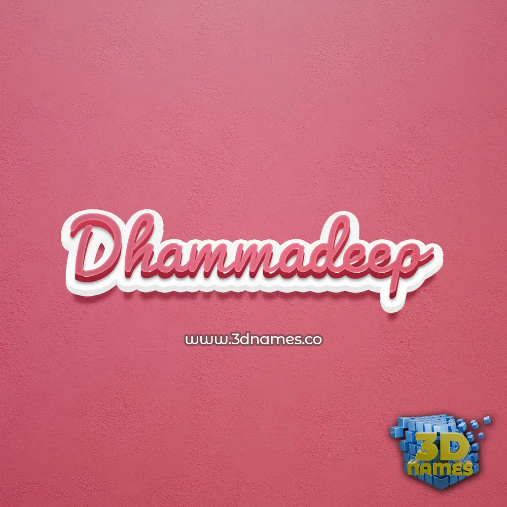 dhammadeep in Red Scribble style - 3D name wallpaper