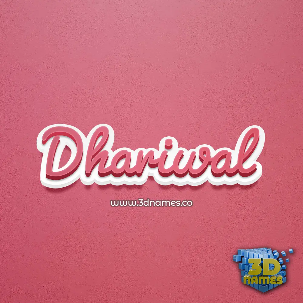 dhariwal in Red Scribble style - 3D name wallpaper dhariwal in Red Scribble style - 3D name wallpaper