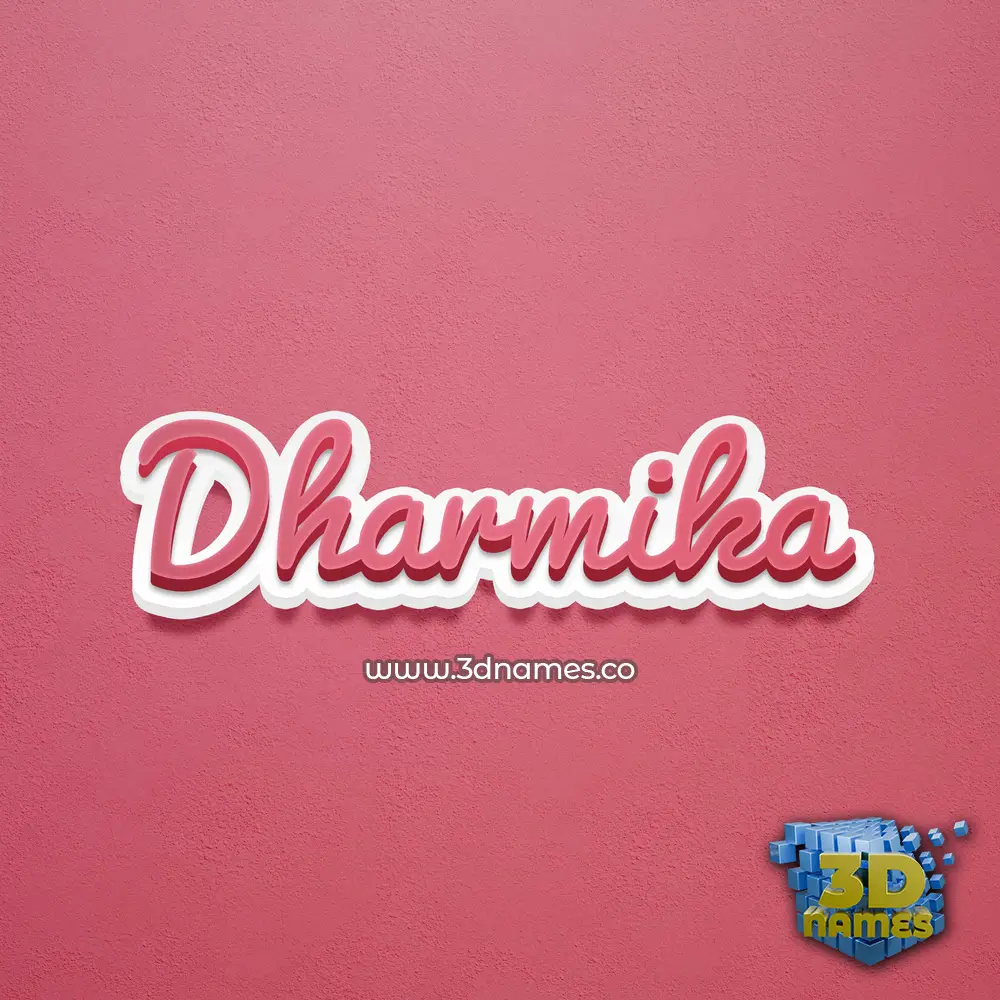 dharmika in Red Scribble style - 3D name wallpaper dharmika in Red Scribble style - 3D name wallpaper