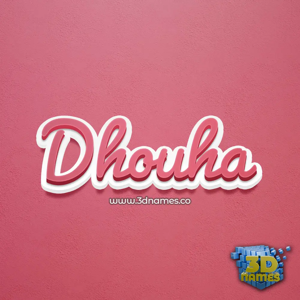 dhouha in Red Scribble style - 3D name wallpaper dhouha in Red Scribble style - 3D name wallpaper