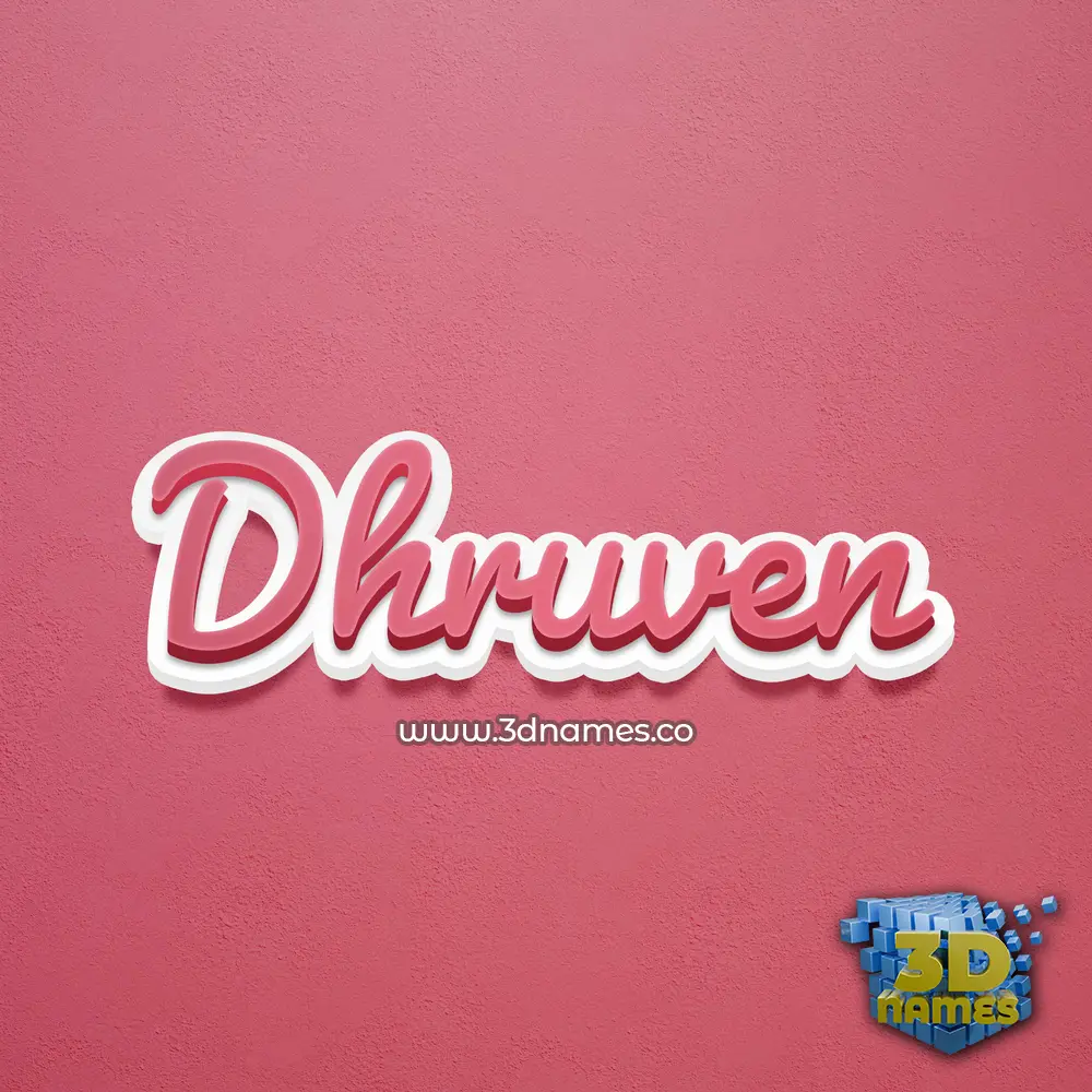 dhruven in Red Scribble style - 3D name wallpaper dhruven in Red Scribble style - 3D name wallpaper