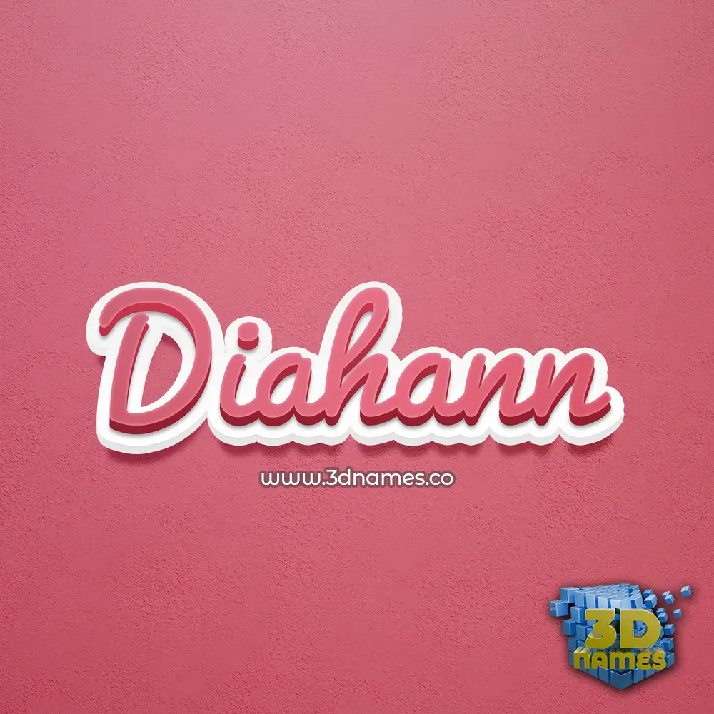 diahann in Red Scribble style - 3D name wallpaper