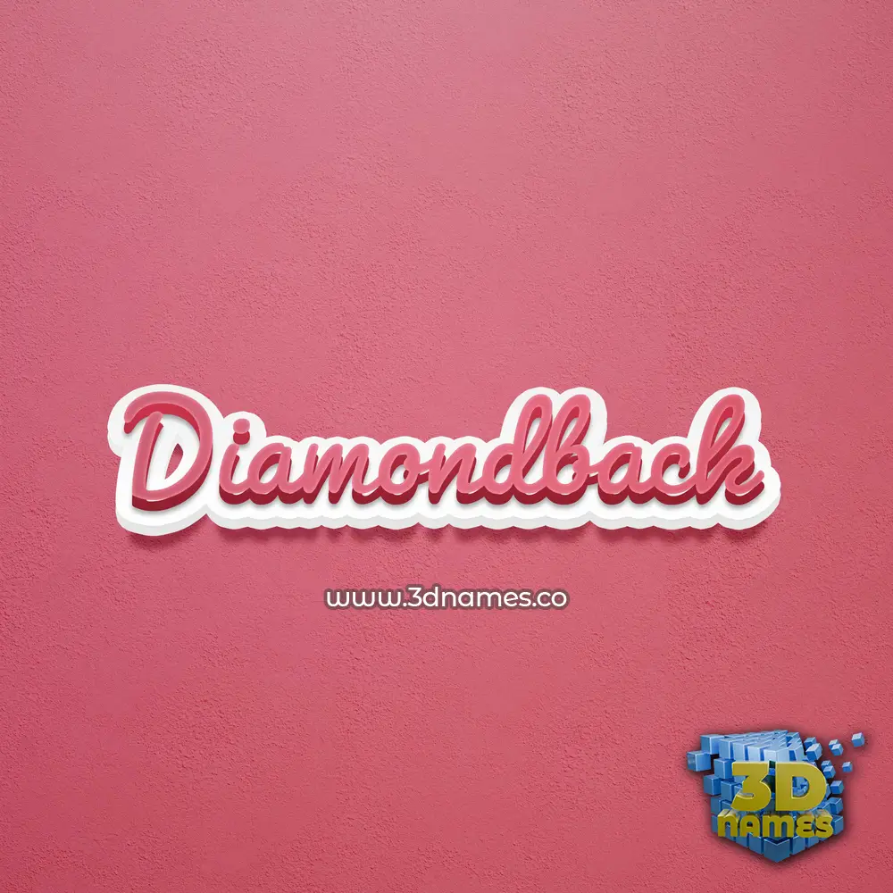 diamondback in Red Scribble style - 3D name wallpaper