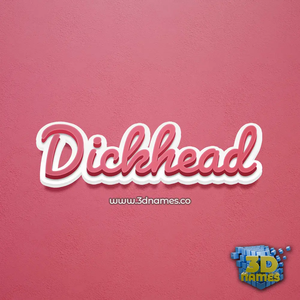dickhead in Red Scribble style - 3D name wallpaper