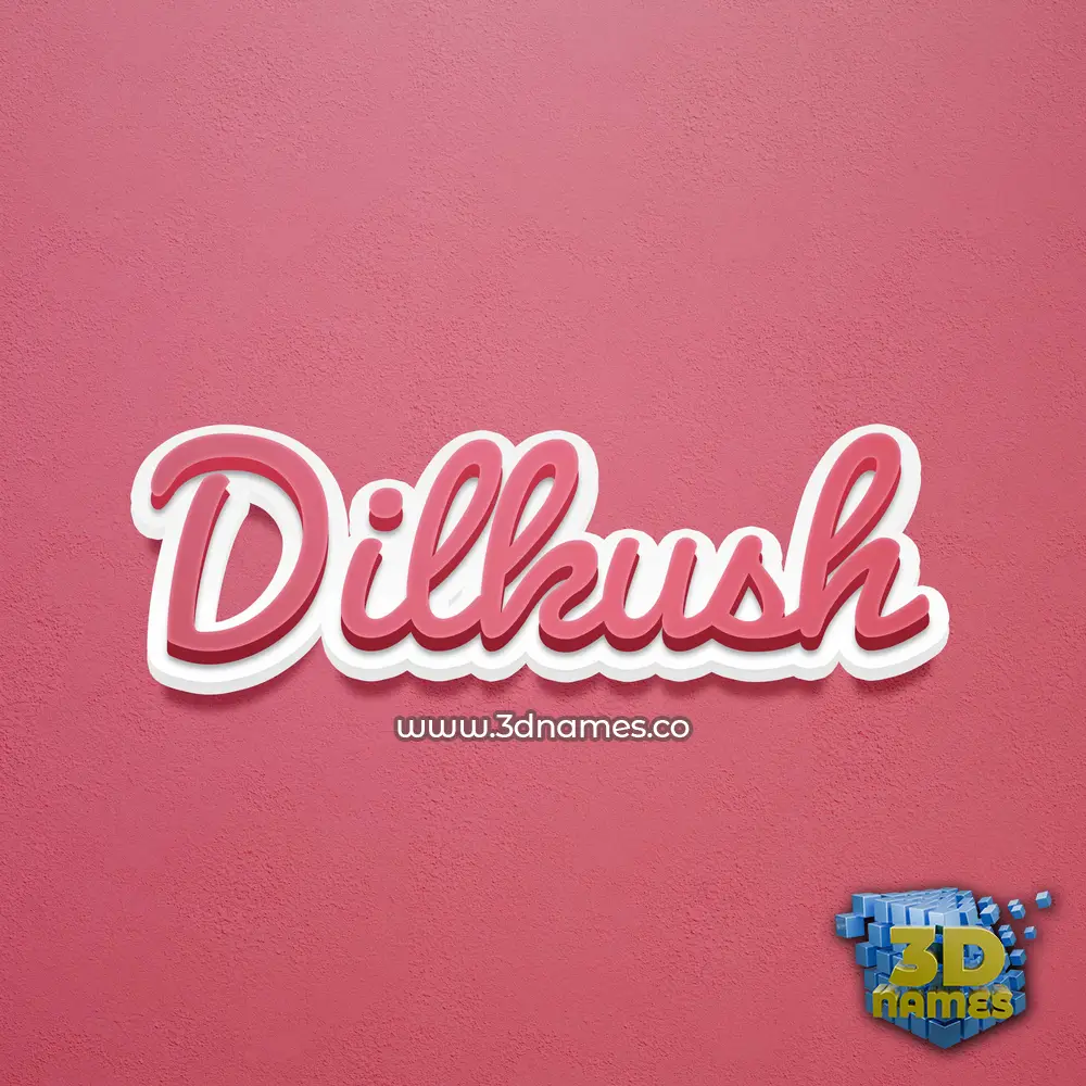 dilkush in Red Scribble style - 3D name wallpaper dilkush in Red Scribble style - 3D name wallpaper