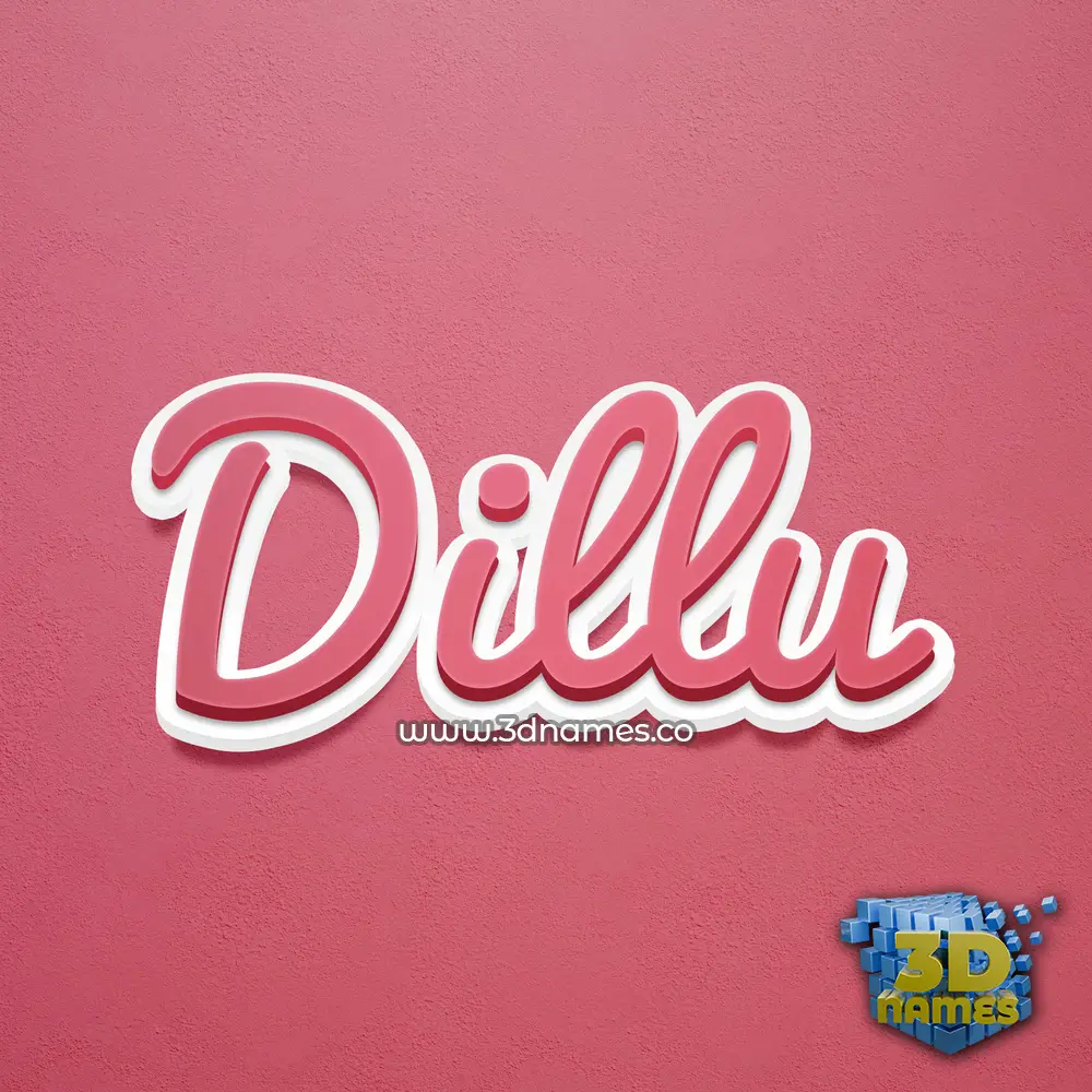 dillu in Red Scribble style - 3D name wallpaper dillu in Red Scribble style - 3D name wallpaper