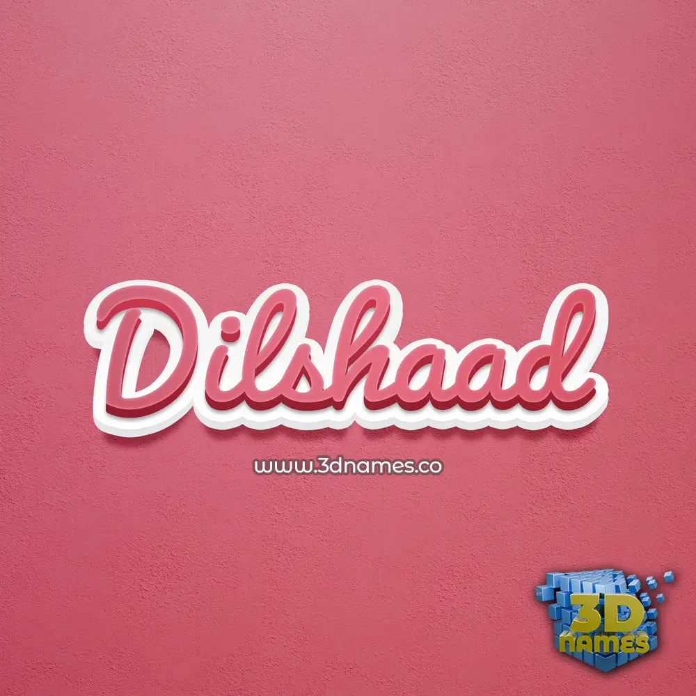 dilshaad in Red Scribble style - 3D name wallpaper