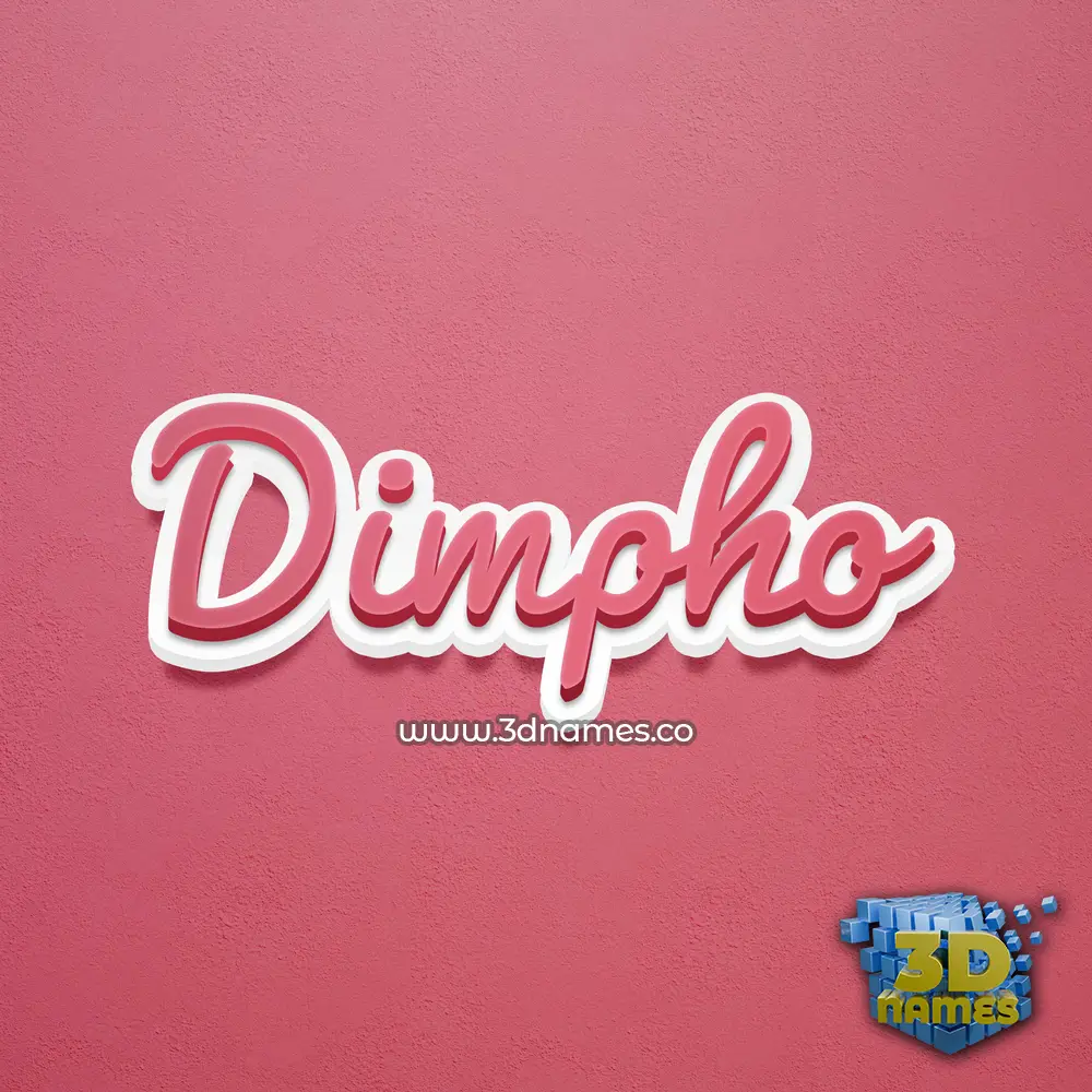 dimpho in Red Scribble style - 3D name wallpaper