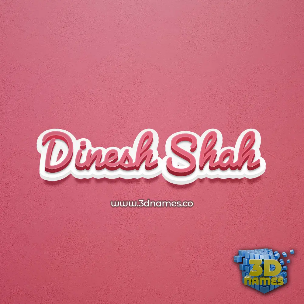 dinesh shah in Red Scribble style - 3D name wallpaper dinesh shah in Red Scribble style - 3D name wallpaper