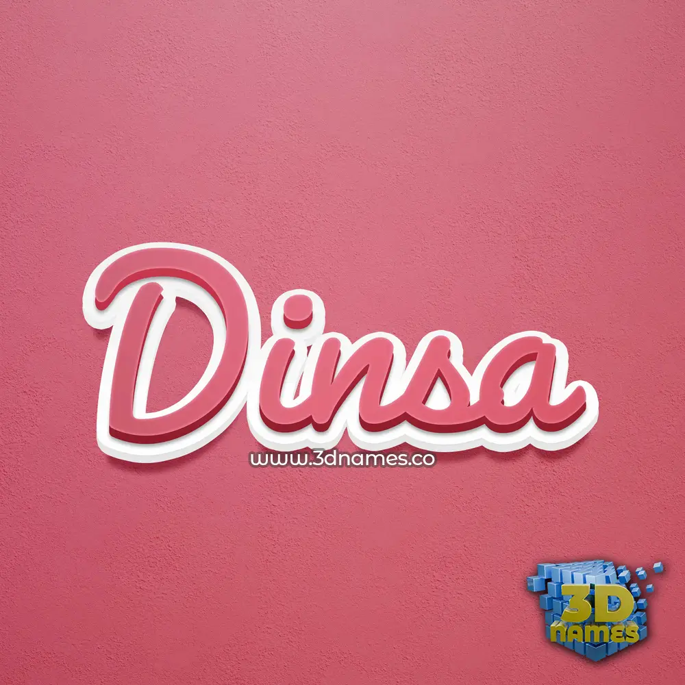 dinsa in Red Scribble style - 3D name wallpaper dinsa in Red Scribble style - 3D name wallpaper