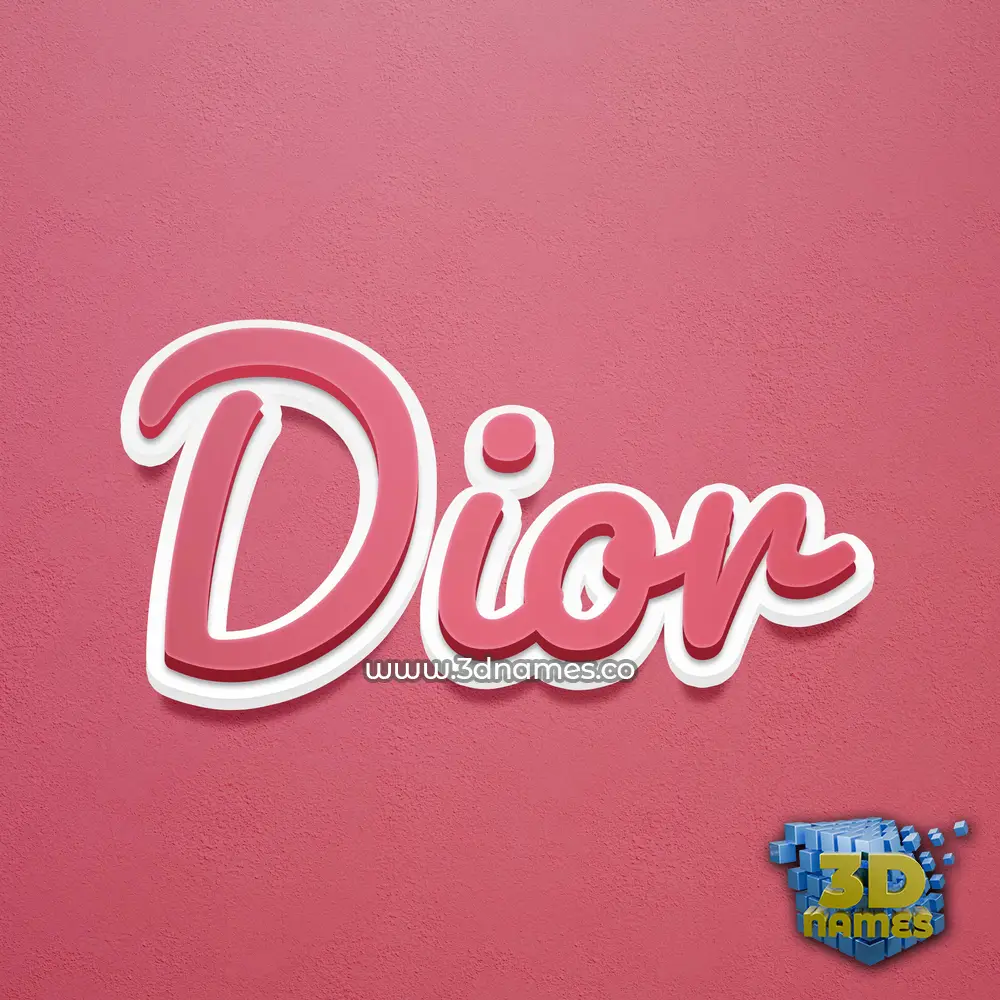 dior in Red Scribble style - 3D name wallpaper dior in Red Scribble style - 3D name wallpaper