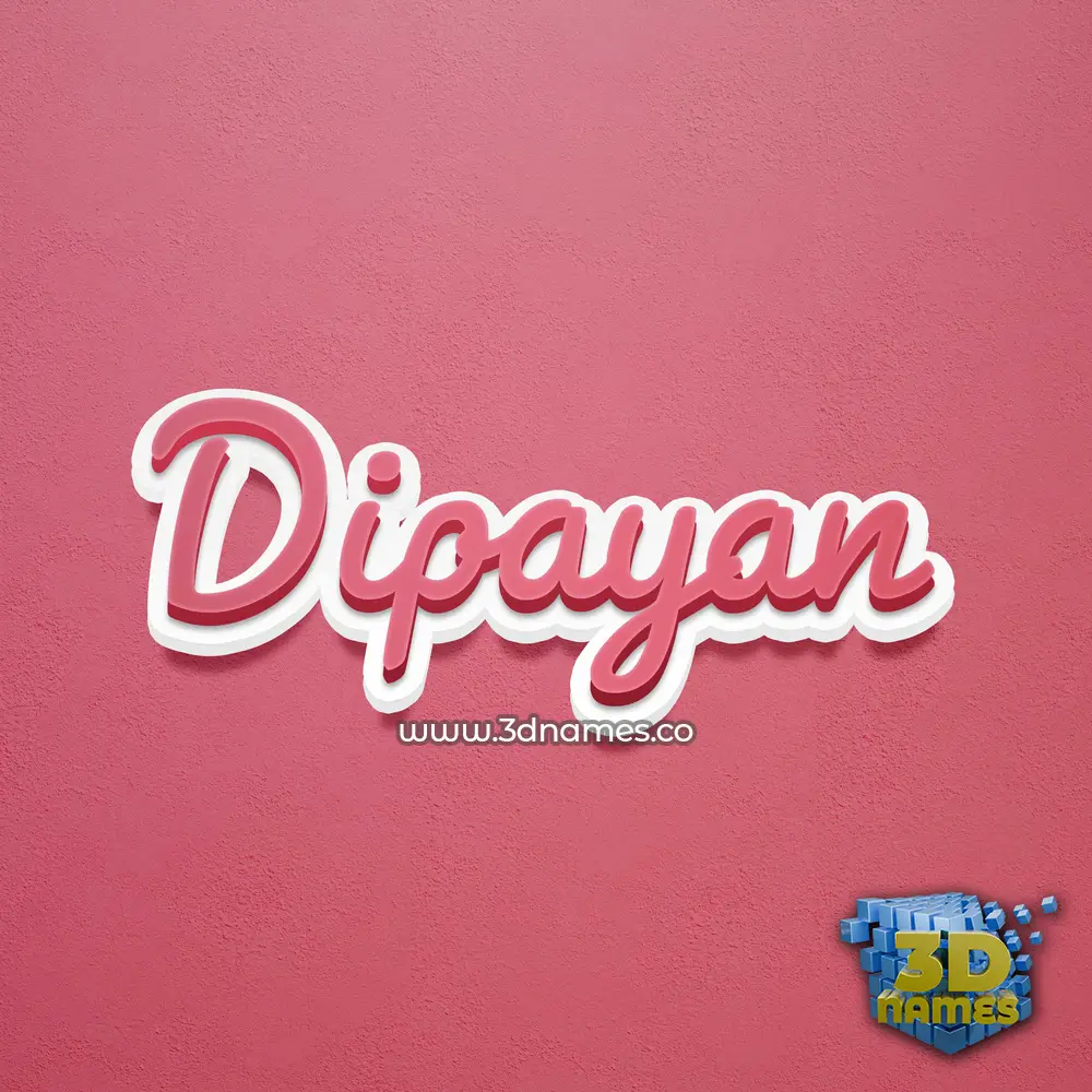 dipayan in Red Scribble style - 3D name wallpaper