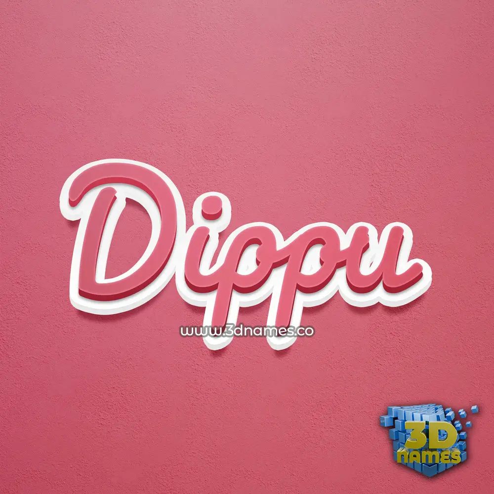 dippu in Red Scribble style - 3D name wallpaper dippu in Red Scribble style - 3D name wallpaper