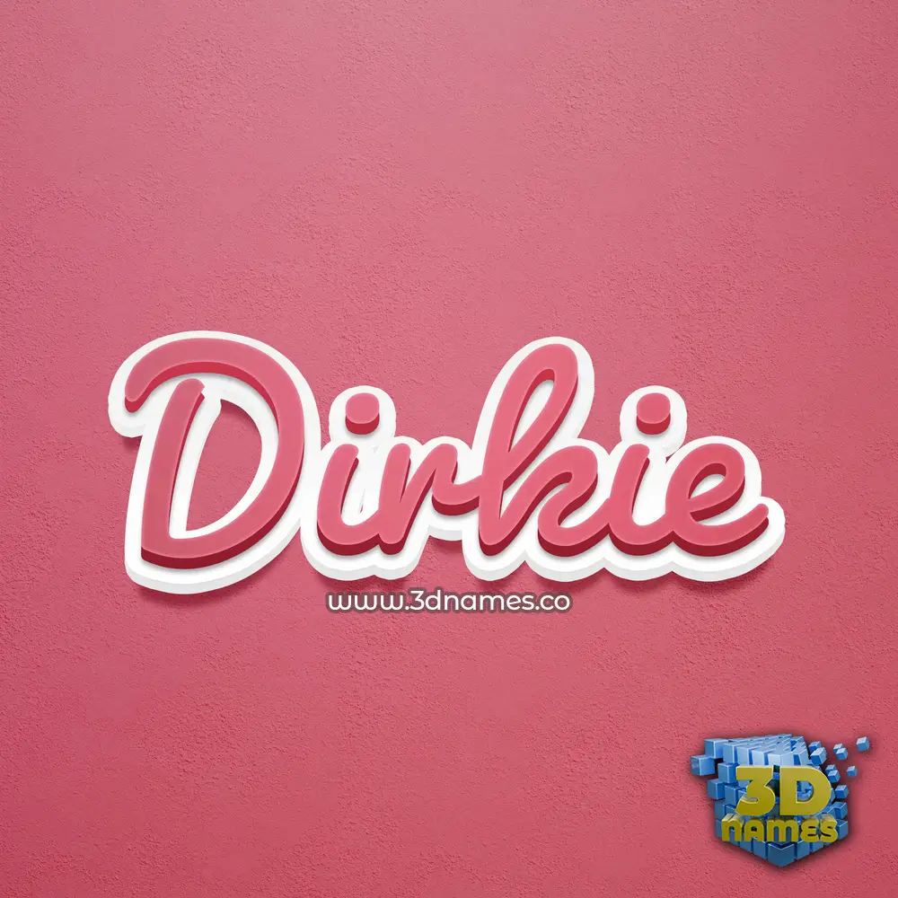 dirkie in Red Scribble style - 3D name wallpaper