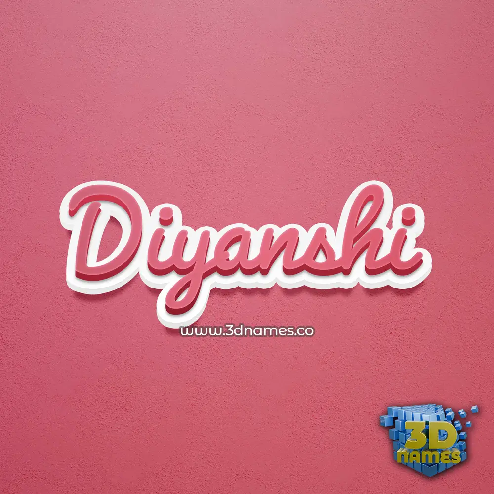 diyanshi in Red Scribble style - 3D name wallpaper