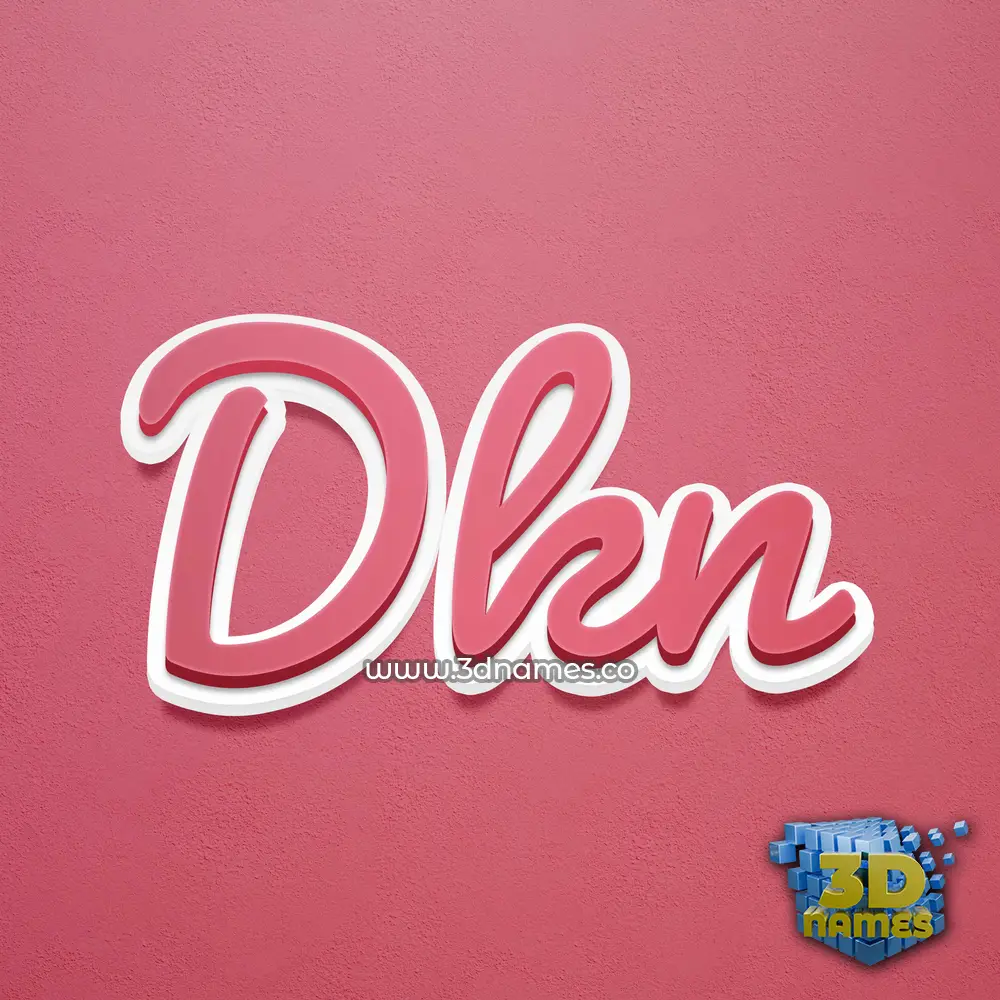 dkn in Red Scribble style - 3D name wallpaper dkn in Red Scribble style - 3D name wallpaper