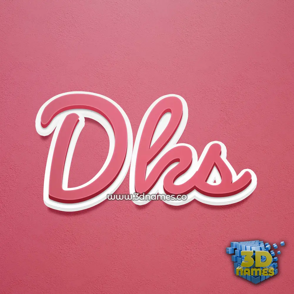 dks in Red Scribble style - 3D name wallpaper dks in Red Scribble style - 3D name wallpaper