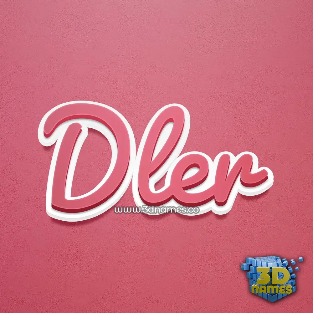 dler in Red Scribble style - 3D name wallpaper
