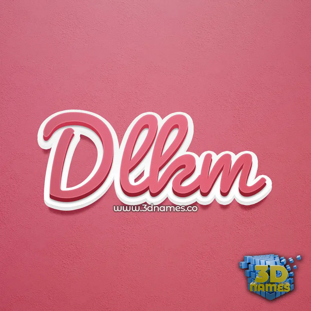 dlkm in Red Scribble style - 3D name wallpaper dlkm in Red Scribble style - 3D name wallpaper
