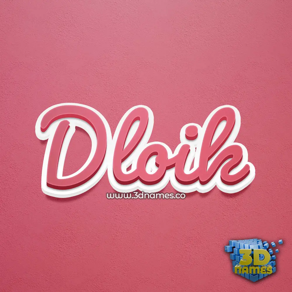 dloik in Red Scribble style - 3D name wallpaper dloik in Red Scribble style - 3D name wallpaper