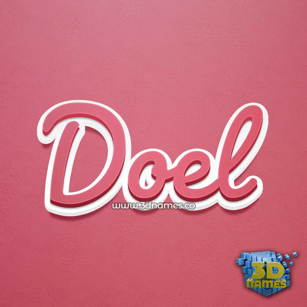 doel in Red Scribble style - 3D name wallpaper doel in Red Scribble style - 3D name wallpaper