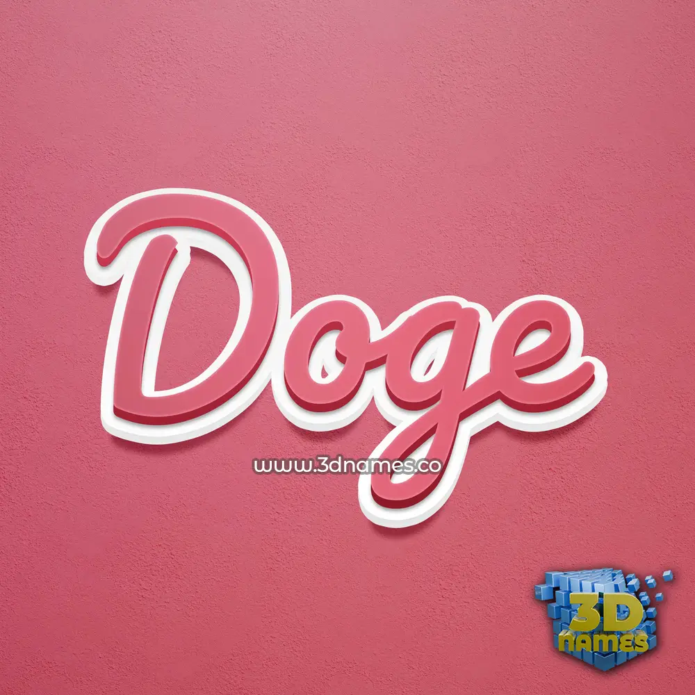 doge in Red Scribble style - 3D name wallpaper doge in Red Scribble style - 3D name wallpaper