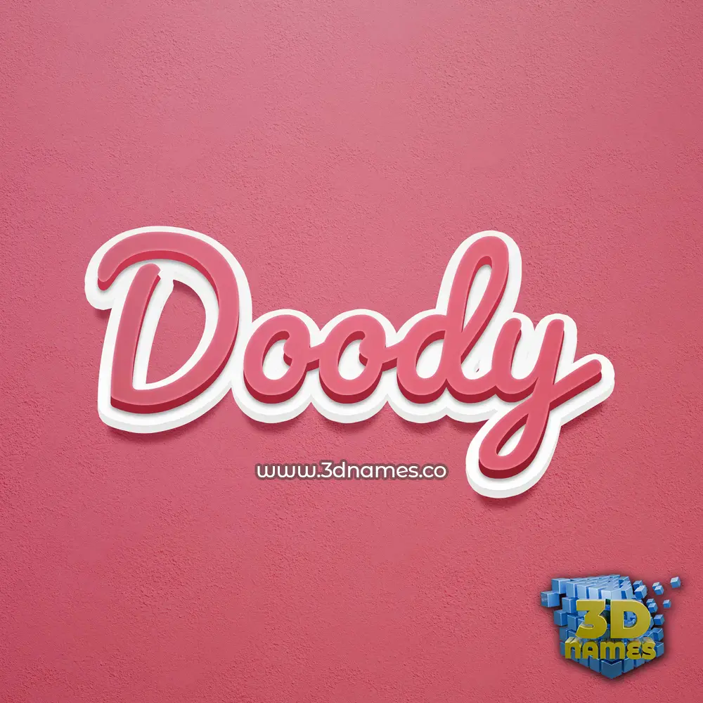 doody in Red Scribble style - 3D name wallpaper doody in Red Scribble style - 3D name wallpaper