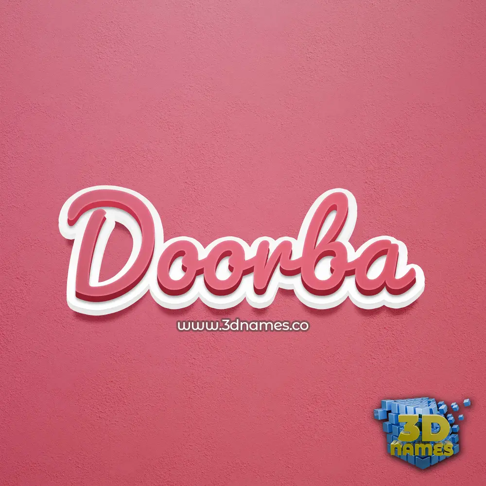 doorba in Red Scribble style - 3D name wallpaper doorba in Red Scribble style - 3D name wallpaper